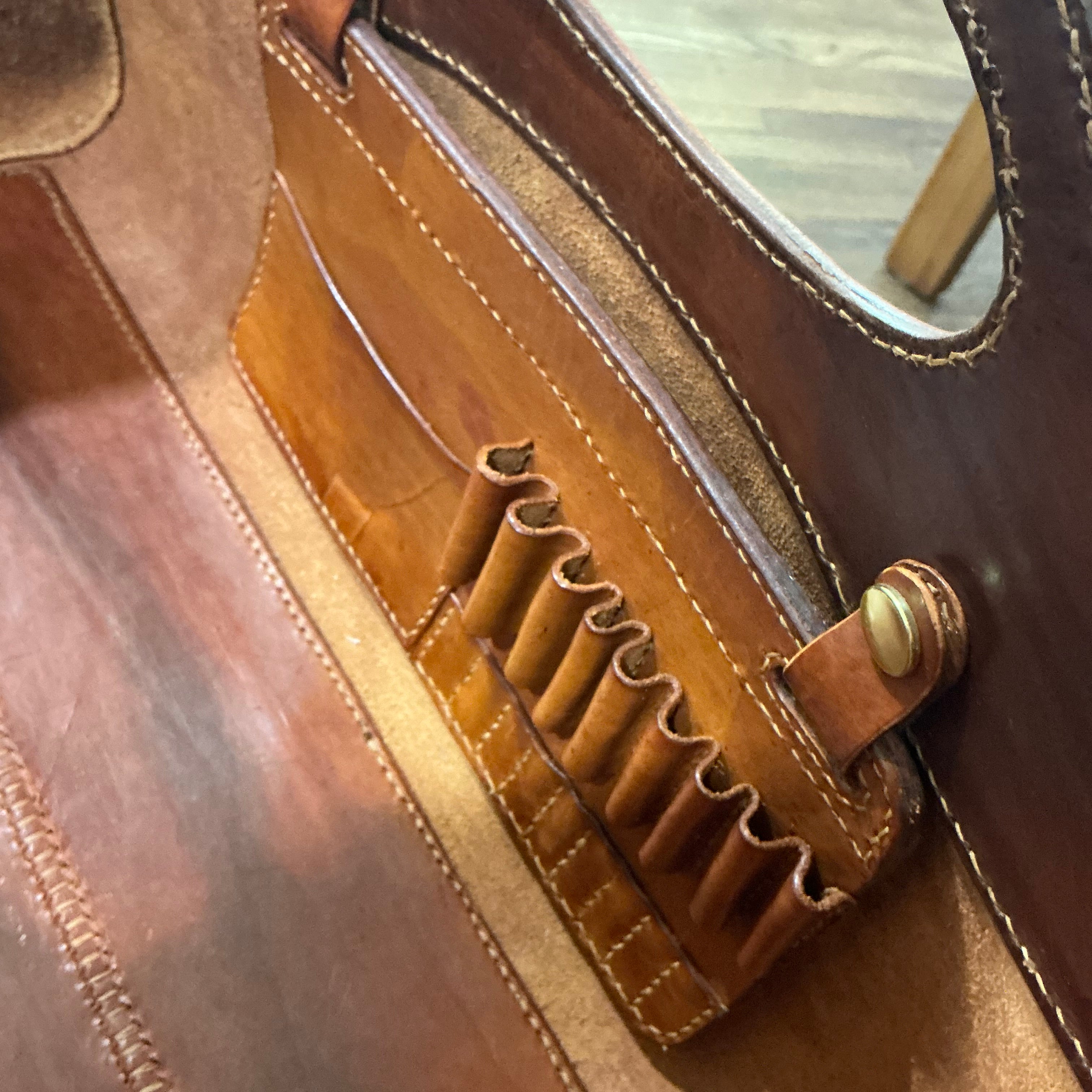 Freestanding Leather Storage Rack